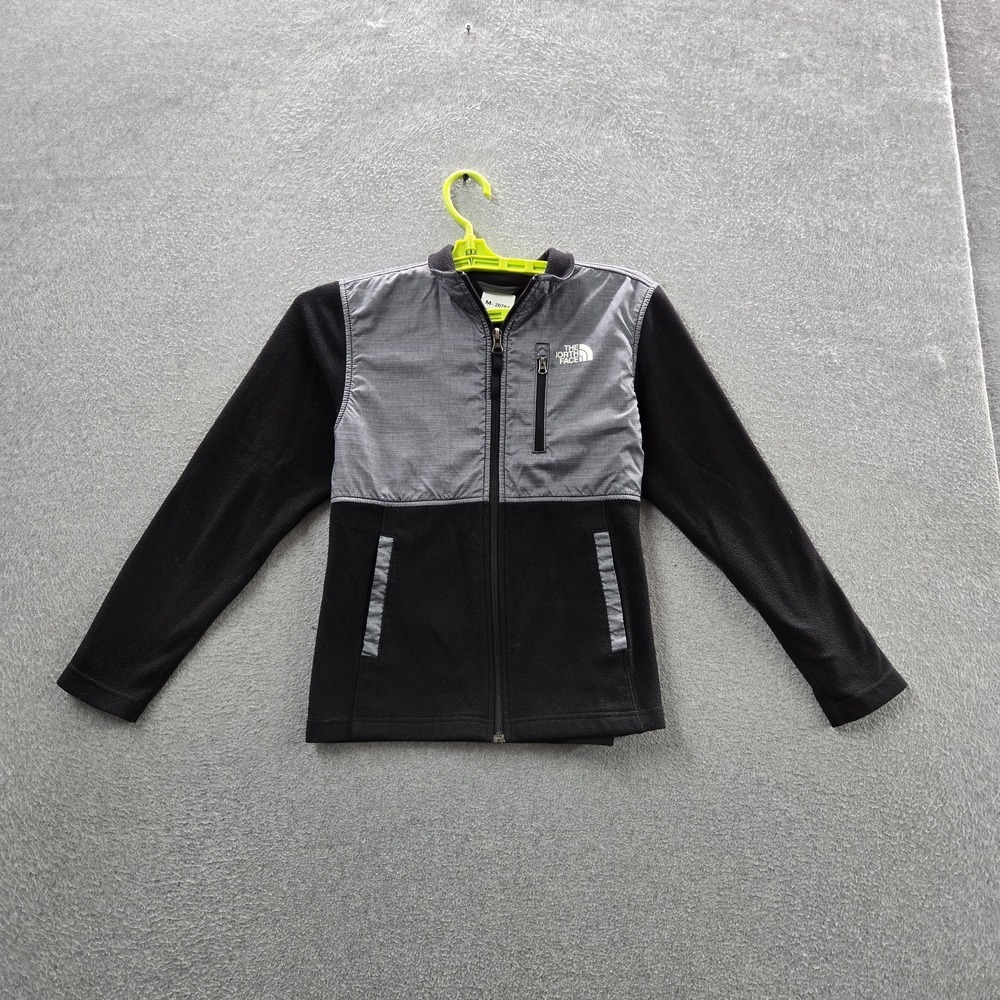 The North Face Boys Jacket M (10/12) Black Activewear Zipper Glacier Full Zip